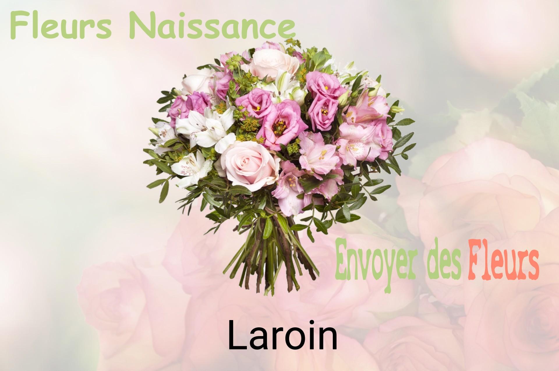 Bouquet de fleurs de naissance livré à Laroin